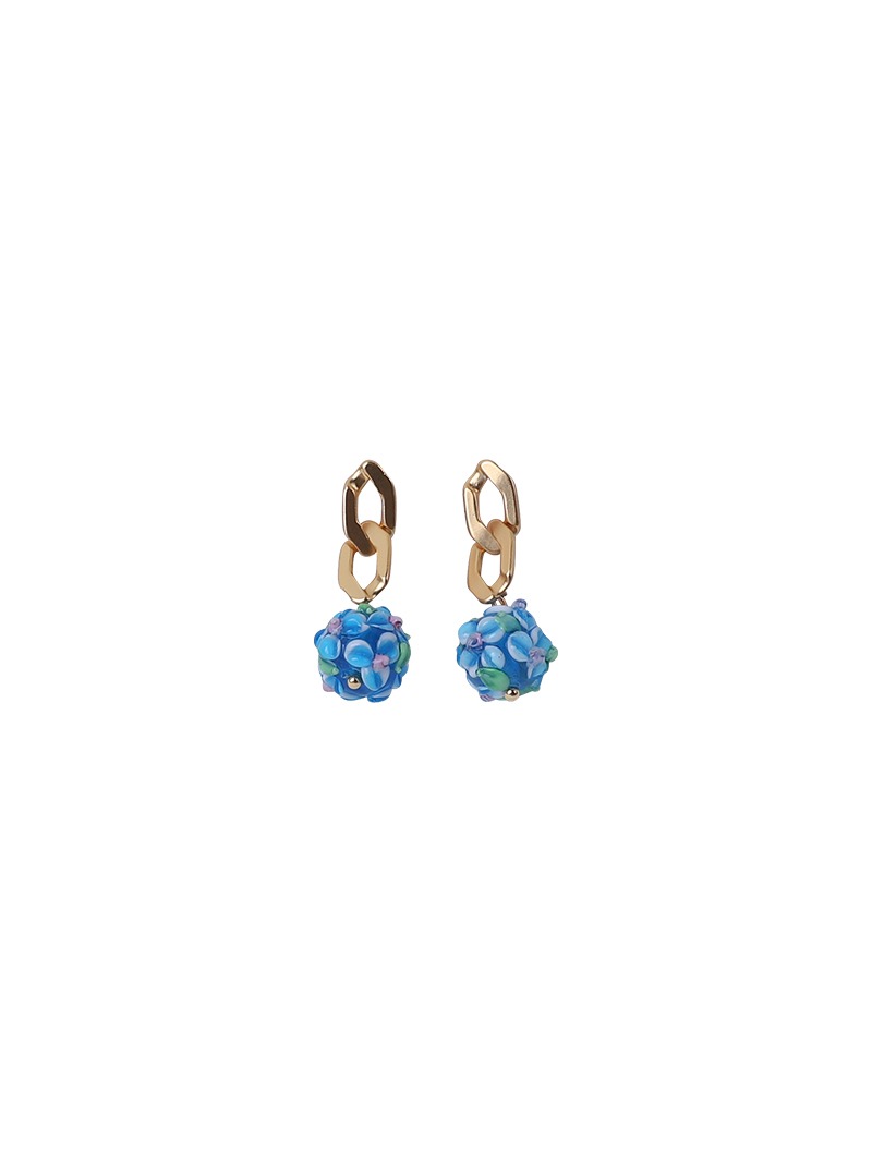 Earrings blu flowers