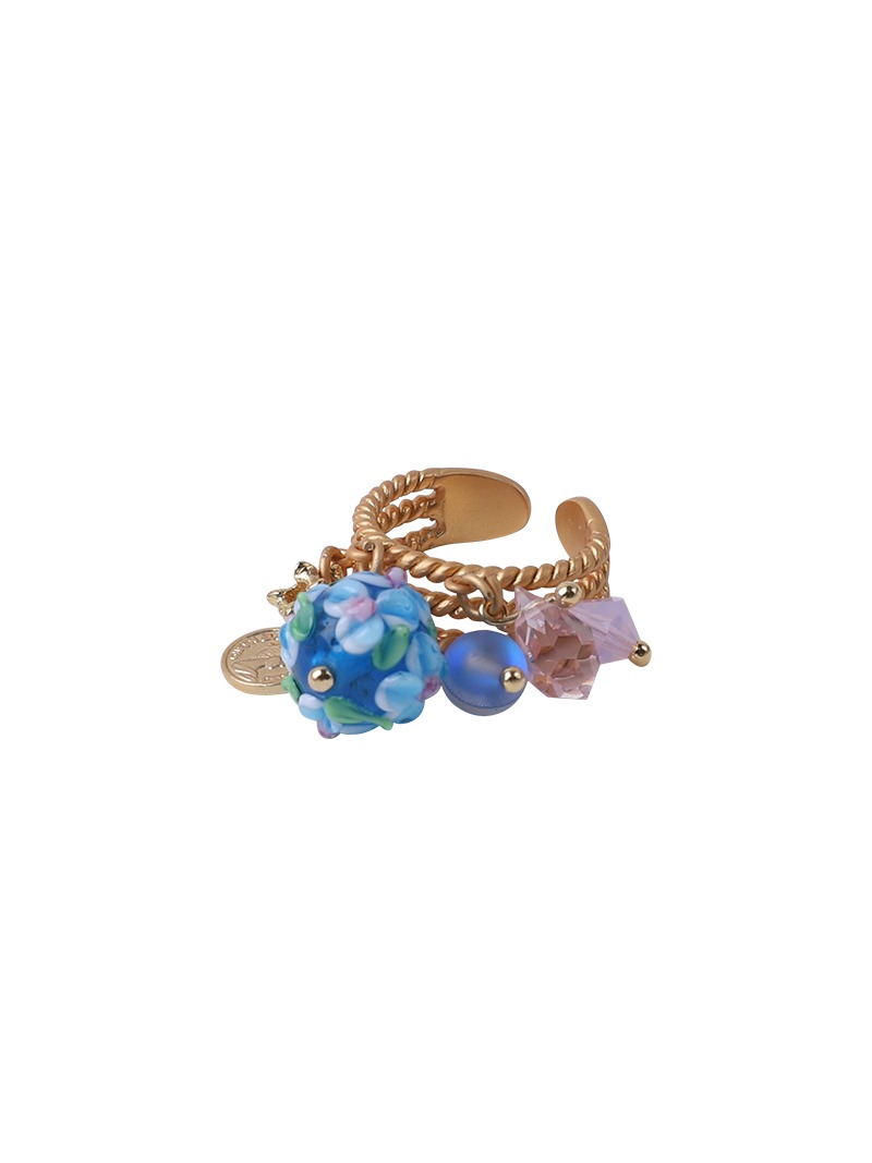 Party ring blu flowers